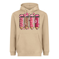 Valentine' Day Teacher School Pencils Heavyweight Hoodie | Teevron