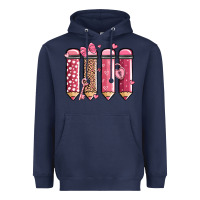 Navy valentine' day teacher school pencils Heavyweight Hoodie - MaliasSmallBusiness