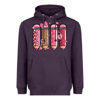 Plum valentine' day teacher school pencils Heavyweight Hoodie - MaliasSmallBusiness