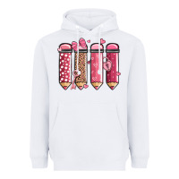White valentine' day teacher school pencils Heavyweight Hoodie - MaliasSmallBusiness