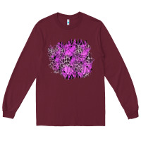 Burgundy halloween patch Long Sleeve Tee - BundleAndBundleShop