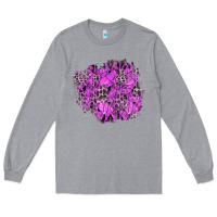 Heather Grey halloween patch Long Sleeve Tee - BundleAndBundleShop