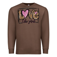 Chestnut love like jesus Premium Sweatshirt - MaliasSmallBusiness