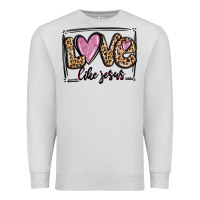 Dove Grey love like jesus Premium Sweatshirt - MaliasSmallBusiness