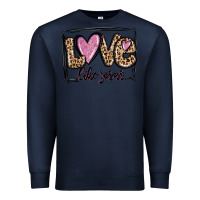 Navy love like jesus Premium Sweatshirt - MaliasSmallBusiness