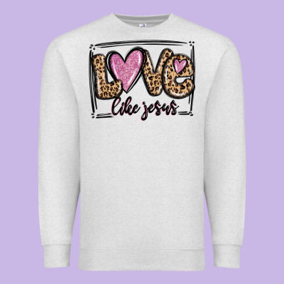 Love Like Jesus Premium Sweatshirt Designed By Maliassmallbusiness