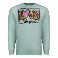 Seafoam love like jesus Premium Sweatshirt - MaliasSmallBusiness