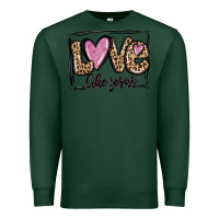 Sports Green love like jesus Premium Sweatshirt - MaliasSmallBusiness