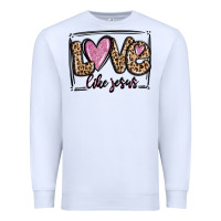 White love like jesus Premium Sweatshirt - MaliasSmallBusiness