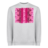 Heather Grey Breast Cancer Brushstrokes Heavyweight Sweatshirt - texasbilliewilder