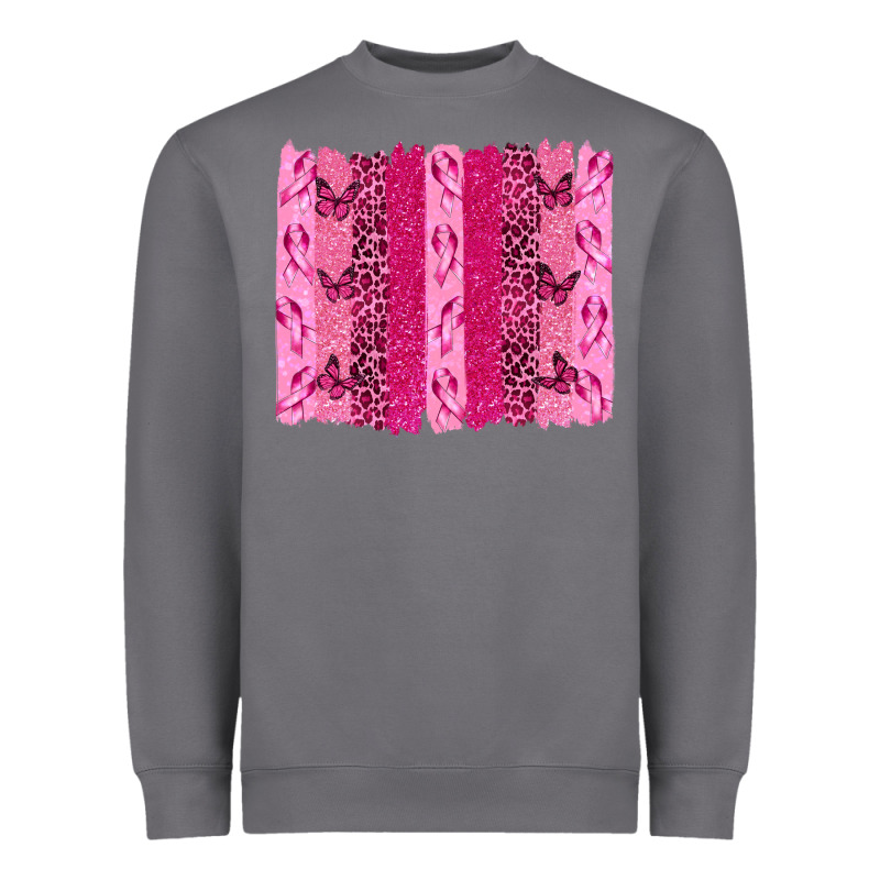 Breast Cancer Brushstrokes Heavyweight Sweatshirt by texasbilliewilder | Teevron