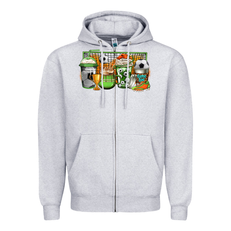Soccer Coffee Zipper Hoodie by Jasminsmagicworld | Teevron