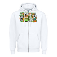 White soccer coffee Zipper Hoodie - Jasminsmagicworld