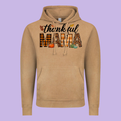 Thankful Mama Vintage Hoodie Designed By Texasbilliewilder