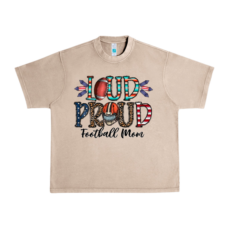 Loud Proud Football Mom Urban Heavy Tee by CowhideDigitalArt | Teevron