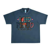 Midnight Navy loud proud football mom Urban Heavy Tee - CowhideDigitalArt