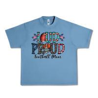 Pebble Blue loud proud football mom Urban Heavy Tee - CowhideDigitalArt