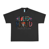 Pigment Black loud proud football mom Urban Heavy Tee - CowhideDigitalArt