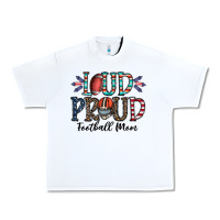 White loud proud football mom Urban Heavy Tee - CowhideDigitalArt