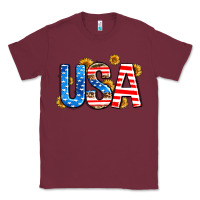 Burgundy usa sunflower Classic Tee - AdoDesignShop