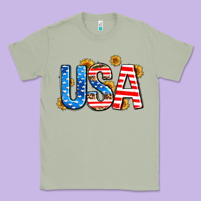 Usa Sunflower Classic Tee Designed By Adodesignshop