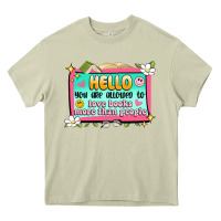Mossy hello you are allowed to love books more than peop Heavy Core Tee - Artiststas