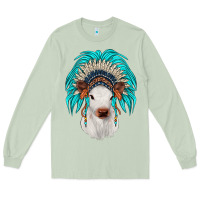 Matcha calf indian headdress Long Sleeve Tee - JahusDesignShop