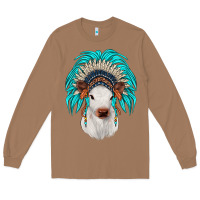 Toasted Coconut calf indian headdress Long Sleeve Tee - JahusDesignShop