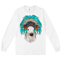 White calf indian headdress Long Sleeve Tee - JahusDesignShop