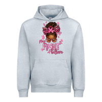 Heather Grey pray fight believe breast cancer afro messy Urban Hoodie - texasbilliewilder