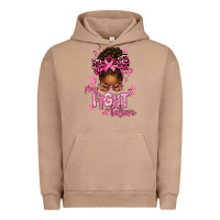 Pigment Burro pray fight believe breast cancer afro messy Urban Hoodie - texasbilliewilder