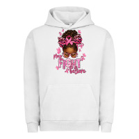 Pigment Lunar Rock pray fight believe breast cancer afro messy Urban Hoodie - texasbilliewilder