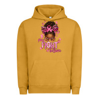 Pigment Peanut Butter pray fight believe breast cancer afro messy Urban Hoodie - texasbilliewilder