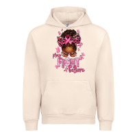 Sandshell pray fight believe breast cancer afro messy Urban Hoodie - texasbilliewilder