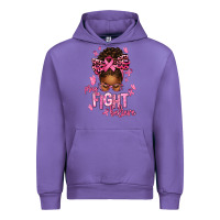 Tulip pray fight believe breast cancer afro messy Urban Hoodie - texasbilliewilder