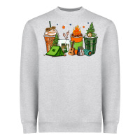 Heather Grey camping coffee cups Heavyweight Sweatshirt - Zillion Design Studio