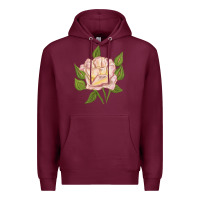 Burgundy Life's Little Pleasures Rose Premium Hoodie - LillyAllenDesigns