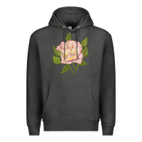 Charcoal Heather Life's Little Pleasures Rose Premium Hoodie - LillyAllenDesigns