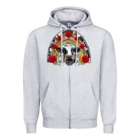 Heather Grey black and white baby cow floral rose rainbow Zipper Hoodie - BarkalooDesign