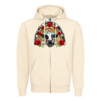 Sandshell black and white baby cow floral rose rainbow Zipper Hoodie - BarkalooDesign