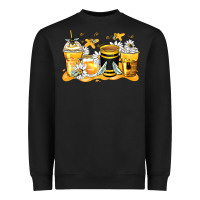 Black bumble bee coffee cups Heavyweight Sweatshirt - Zillion Design Studio