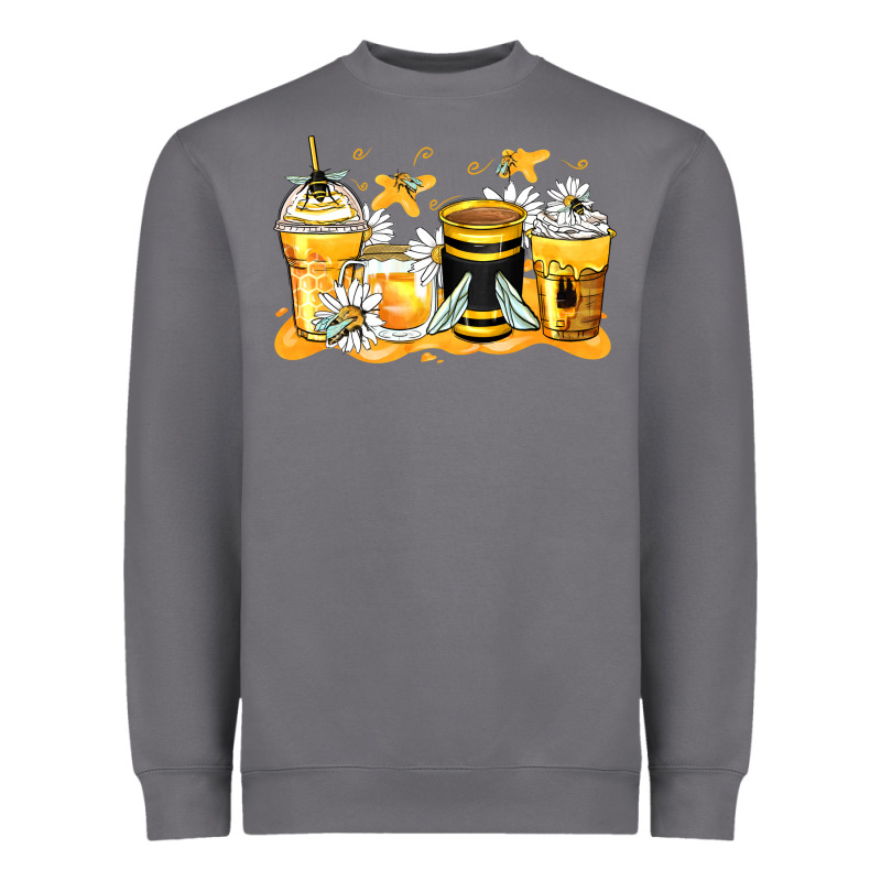 Bumble Bee Coffee Cups Heavyweight Sweatshirt by Zillion Design Studio | Teevron