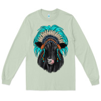 Matcha black angus indian headdress Long Sleeve Tee - JahusDesignShop