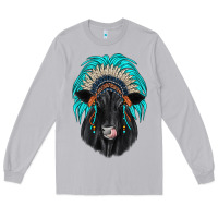 Moon Dust black angus indian headdress Long Sleeve Tee - JahusDesignShop
