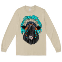 Mushroom black angus indian headdress Long Sleeve Tee - JahusDesignShop