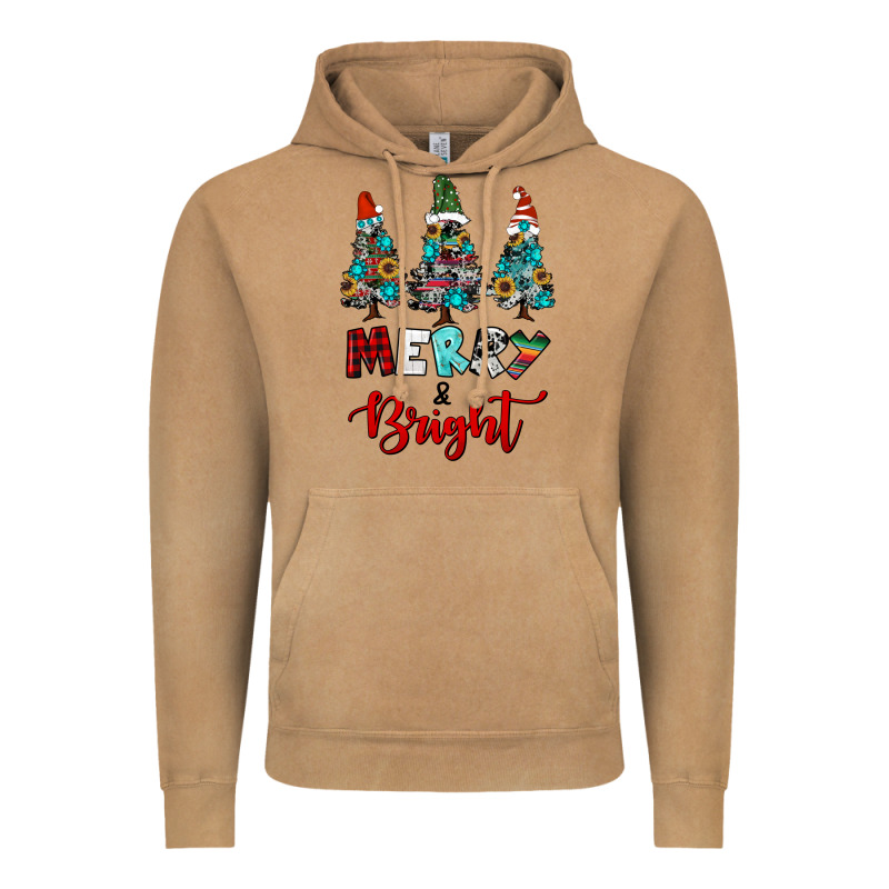 Western Trees Merry And Bright Christmas Vintage Hoodie by RanaPortraitStore | Teevron