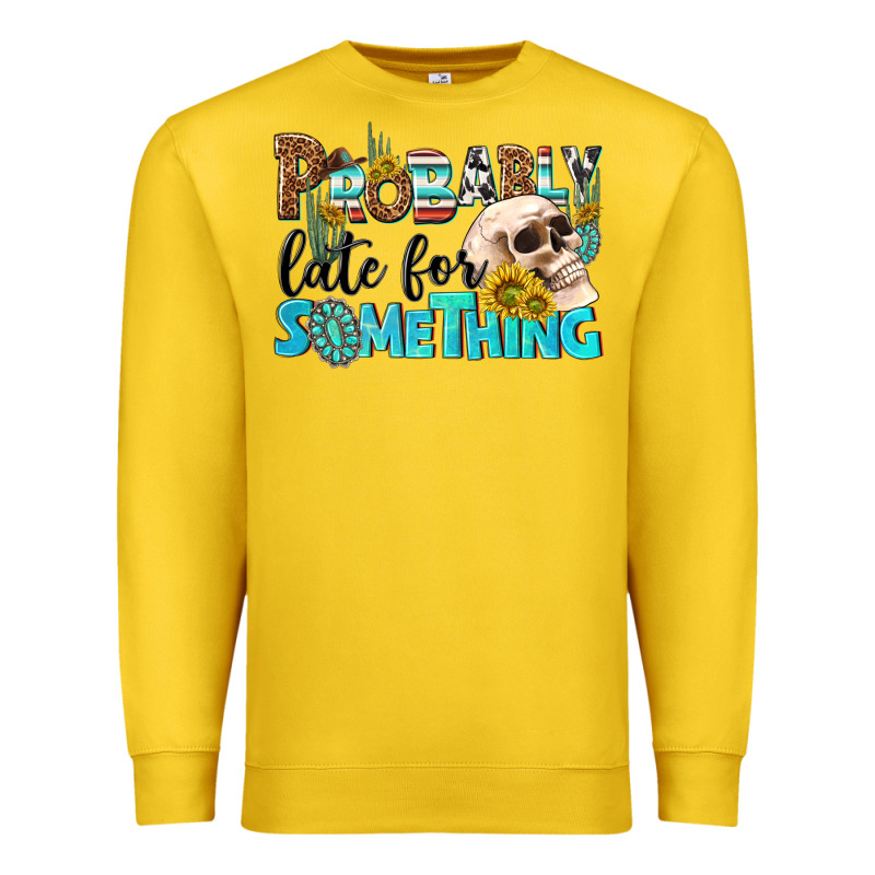 Probably Late For Something Premium Sweatshirt by NancyCooperArtShop | Teevron