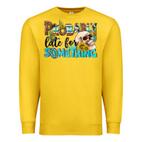 Lemon probably late for something Premium Sweatshirt - NancyCooperArtShop