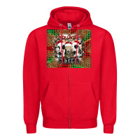 Red merry Christmas heifer Zipper Hoodie - Jasminsmagicworld