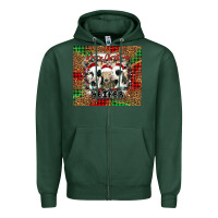 Sports Green merry Christmas heifer Zipper Hoodie - Jasminsmagicworld